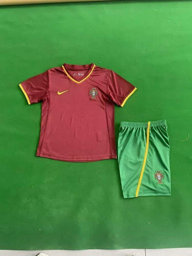 2006 Portugal Home Kids Cheap Soccer Jerseys 